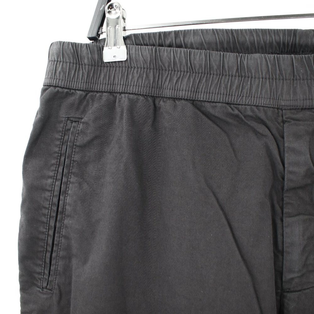 James Perse Pants Men 3 Cotton Linen Elastic Waist Drawstring Black straight leg - Picture 2 of 11